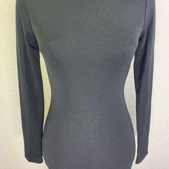 THAT'S SO FETCH Bodycon Turtle‎ Neck Open Back LBD Long Sleeve Dress NWT - Picture 4 of 13
